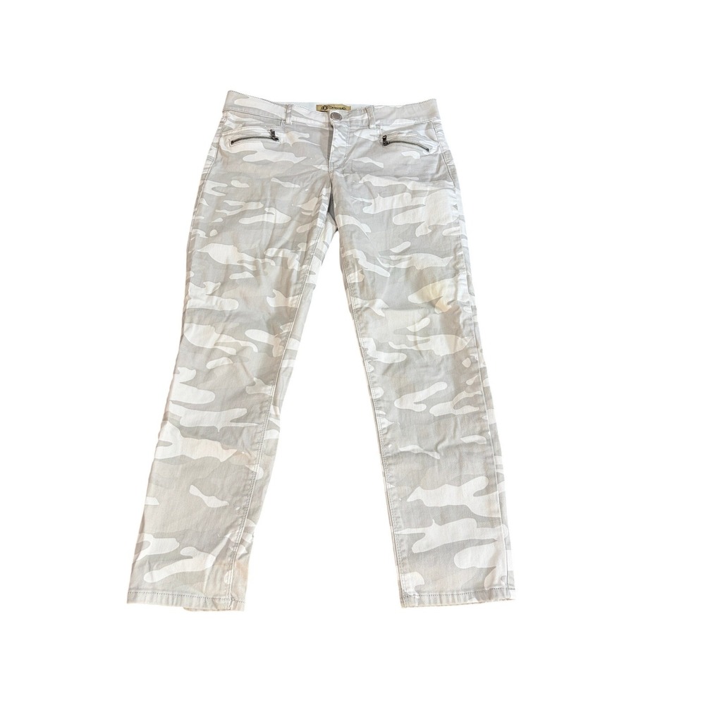 Democracy Ab Technology Camo Pants Womens 10 Grey White Slim Zipper B1590Q8XX